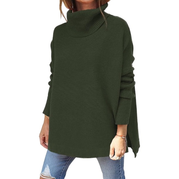 LILLUSORY Women's Turtleneck Oversized Sweaters - Picture 1 of 7
